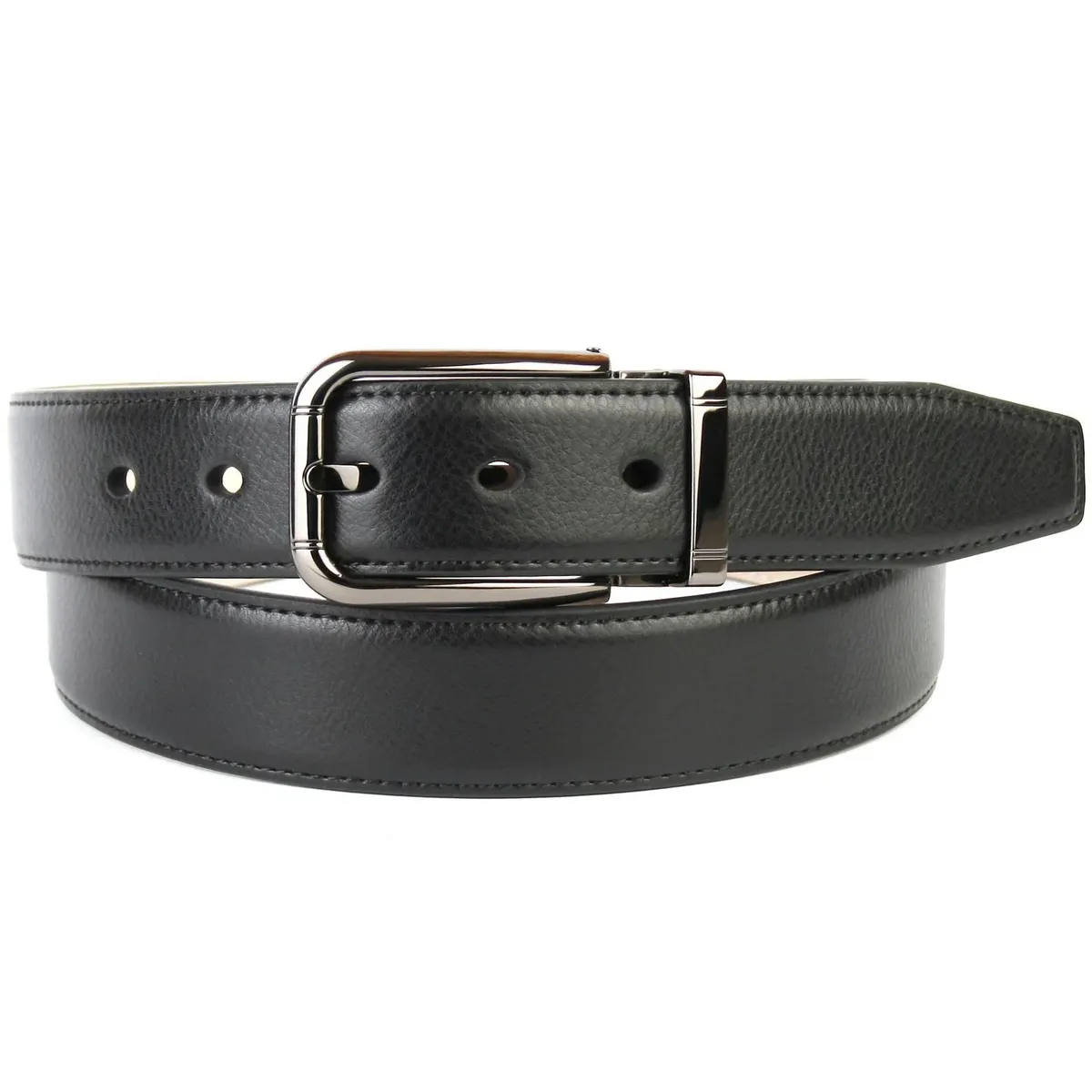 Кожаный ремень Anthoni Crown с блестящей пряжкой и декоративной строчкой в тон, черный
Кожаный ремень Anthoni Crown с блестящей пряжкой и декоративной строчкой в тон, черный