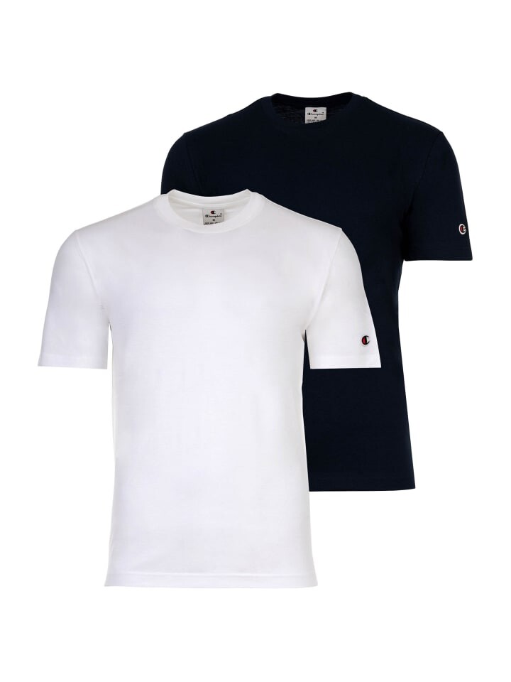 Футболка Champion 2er Pack, цвет weiß/dunkelblau 
Футболка Champion 2er Pack, цвет weiß/dunkelblau