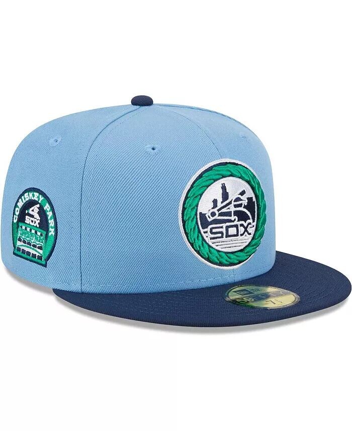Мужская голубая, темно-синяя шляпа Chicago White Sox Green Undervisor 59FIFTY New Era
Мужская голубая, темно-синяя шляпа Chicago White Sox Green Undervisor 59FIFTY New Era