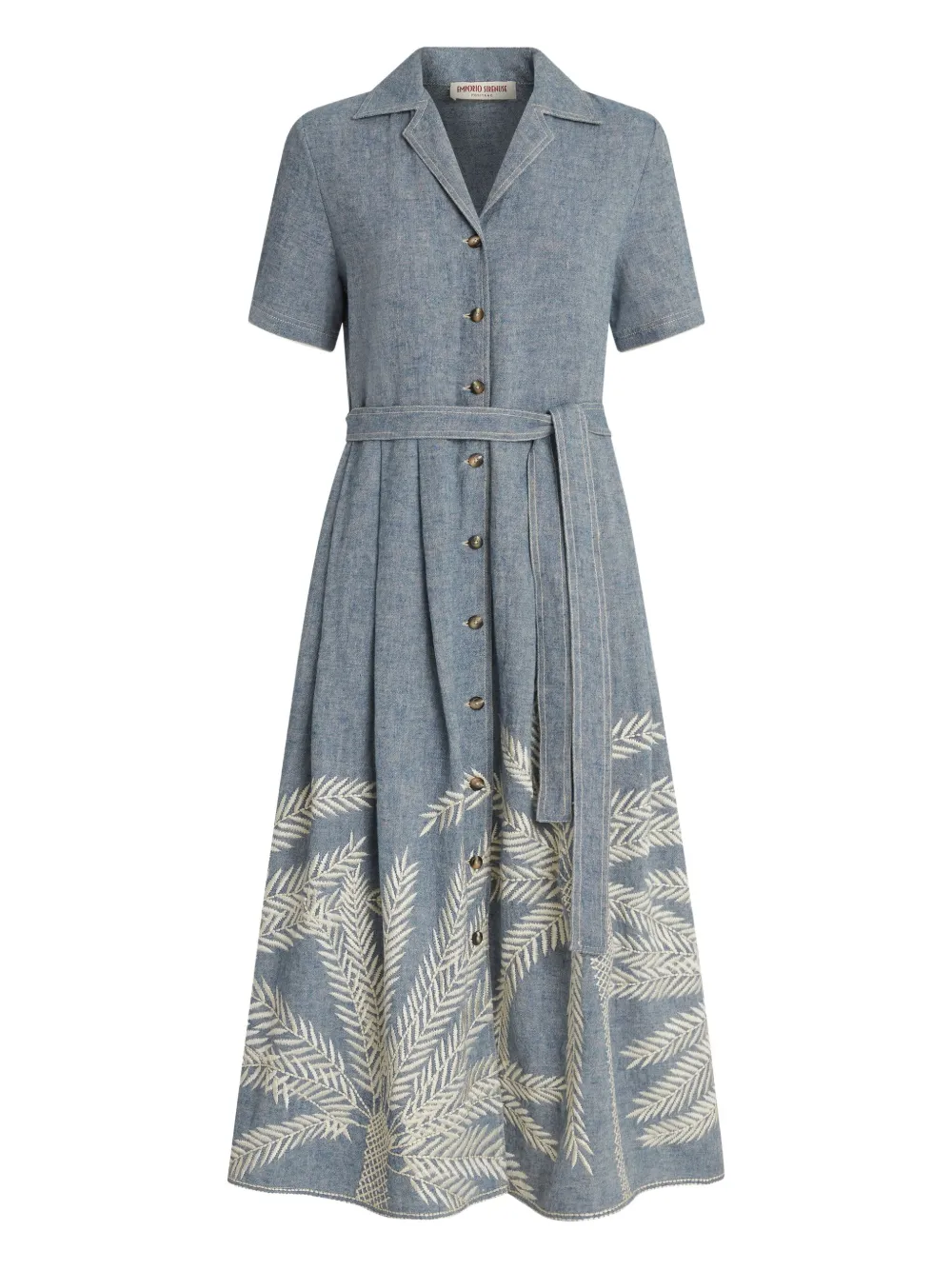 Платье-рубашка на пуговицах Emporio Sirenuse, синий 
Платье-рубашка на пуговицах Emporio Sirenuse, синий