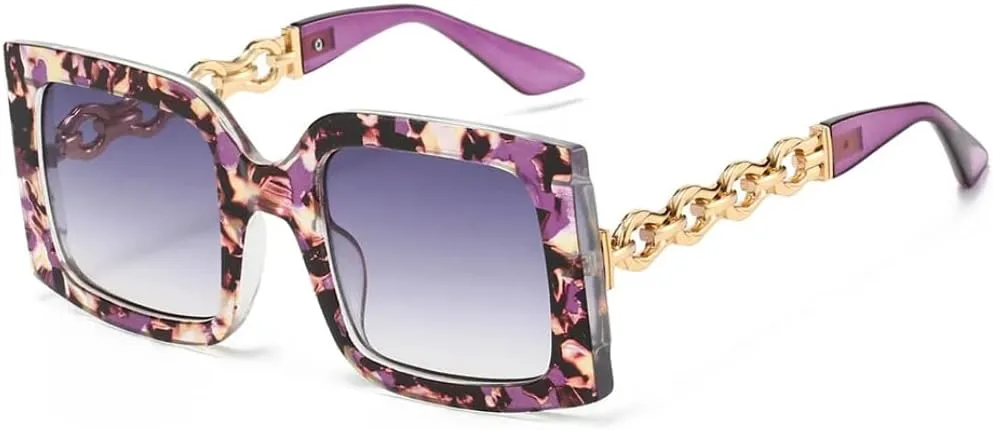Женские солнцезащитные очки с цепочкой из сплава, роскошные солнцезащитные очки с градиентным переходом цвета, защита от УФ-излучения UV400 VVTWSSW, Purple
Женские солнцезащитные очки с цепочкой из сплава, роскошные солнцезащитные очки с градиентным переходом цвета, защита от УФ-излучения UV400 VVTWSSW, Purple