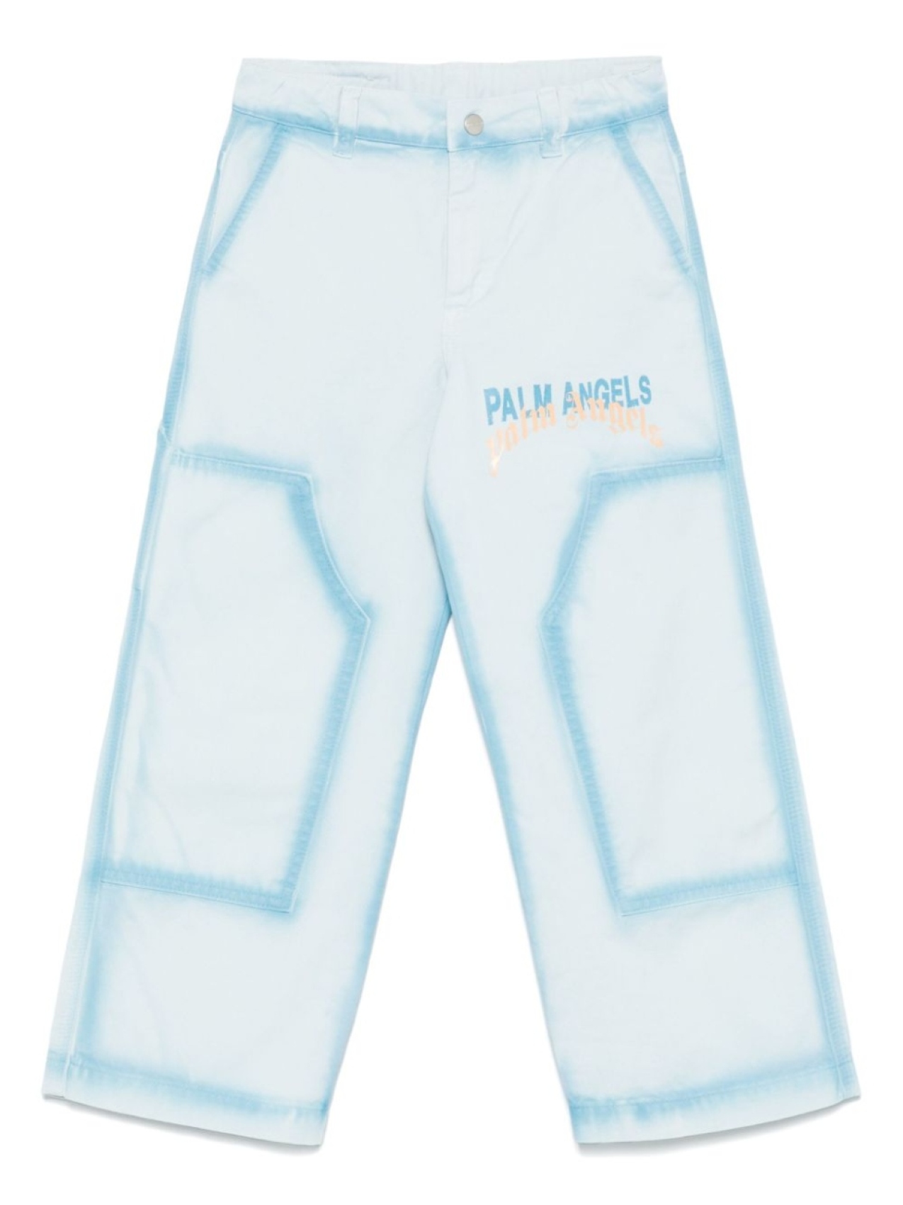 Palm Angels Kids прямые джинсы, синий
Palm Angels Kids прямые джинсы, синий