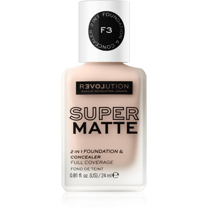 Makeup Revolution, Тональная основа Relove Super Matte, Стойкая матирующая основа оттенка F3, 24 мл
Makeup Revolution, Тональная основа Relove Super Matte, Стойкая матирующая основа оттенка F3, 24 мл