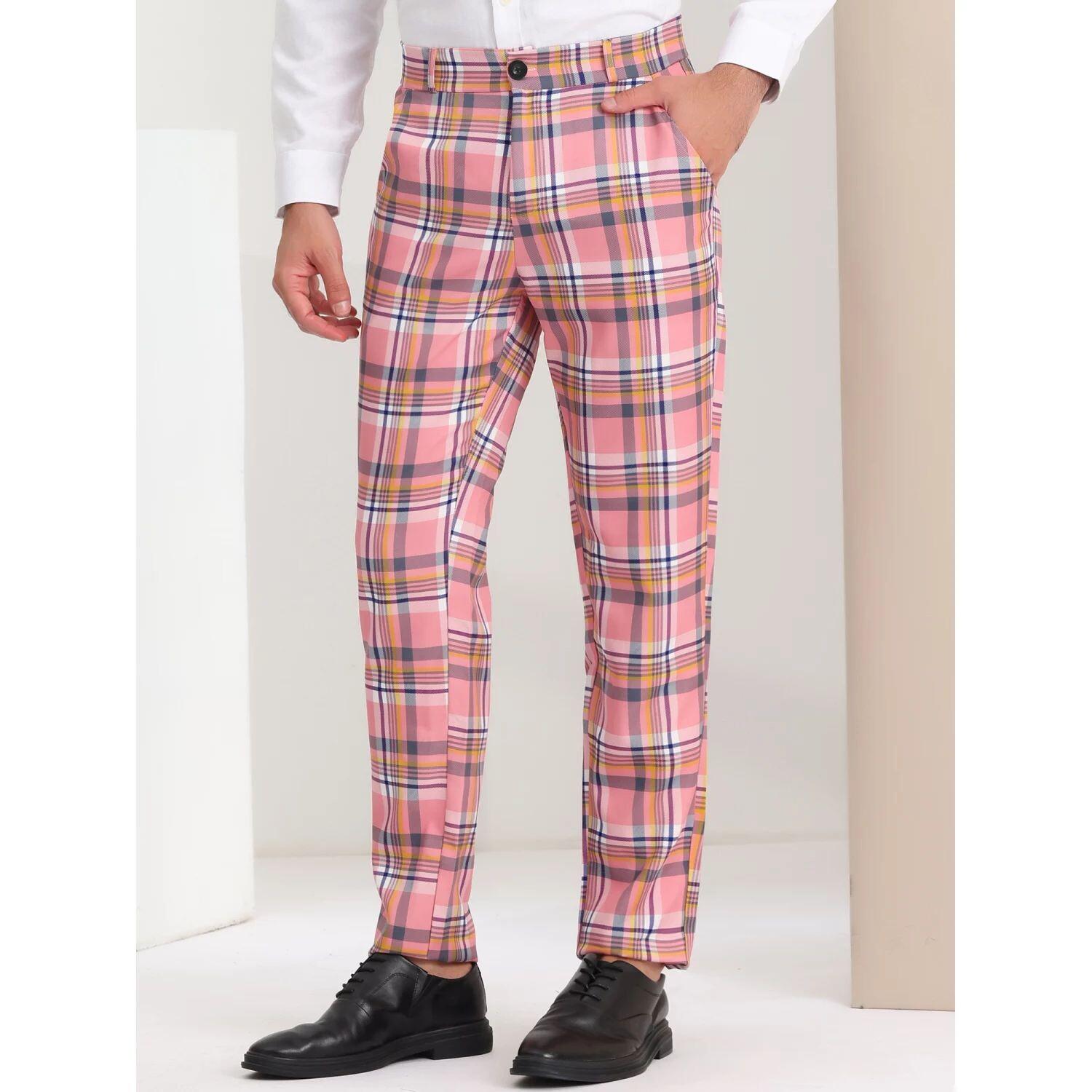 Мужские клетчатые брюки обычного кроя с плоской передней частью, рабочие брюки в клетку для выпускного вечера Lars Amadeus
Мужские клетчатые брюки обычного кроя с плоской передней частью, рабочие брюки в клетку для выпускного вечера Lars Amadeus