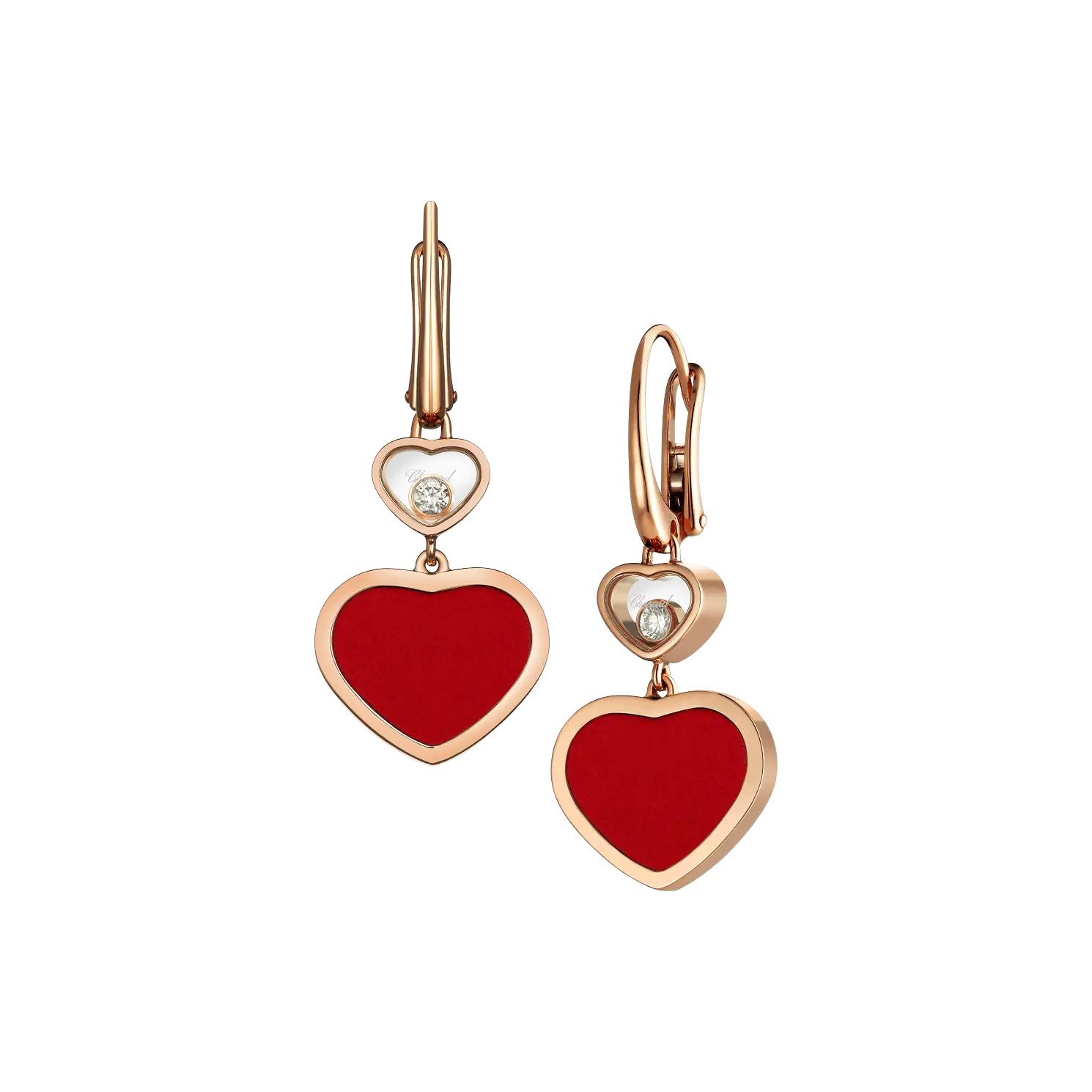 Серьги Chopard Happy Hearts - Серьги, розовое золото, бриллианты, красный камень
Серьги Chopard Happy Hearts - Серьги, розовое золото, бриллианты, красный камень