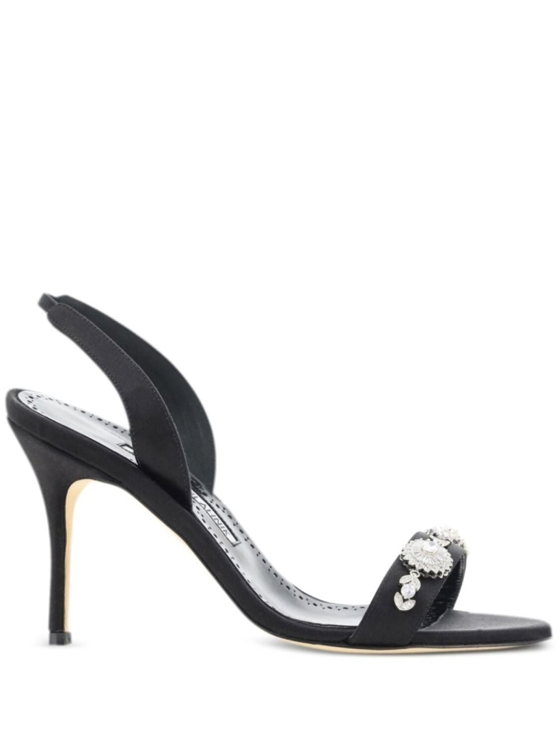 Manolo Blahnik 90 мм атласные босоножки с открытой пяткой из Ламисана с отделкой, черный
Manolo Blahnik 90 мм атласные босоножки с открытой пяткой из Ламисана с отделкой, черный