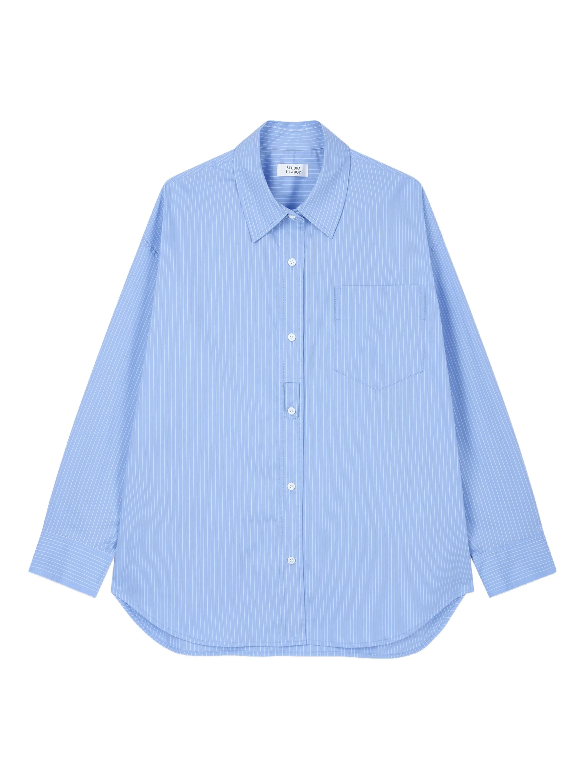 Рубашка в тонкую полоску Tomboy, синий
Рубашка в тонкую полоску Tomboy, синий