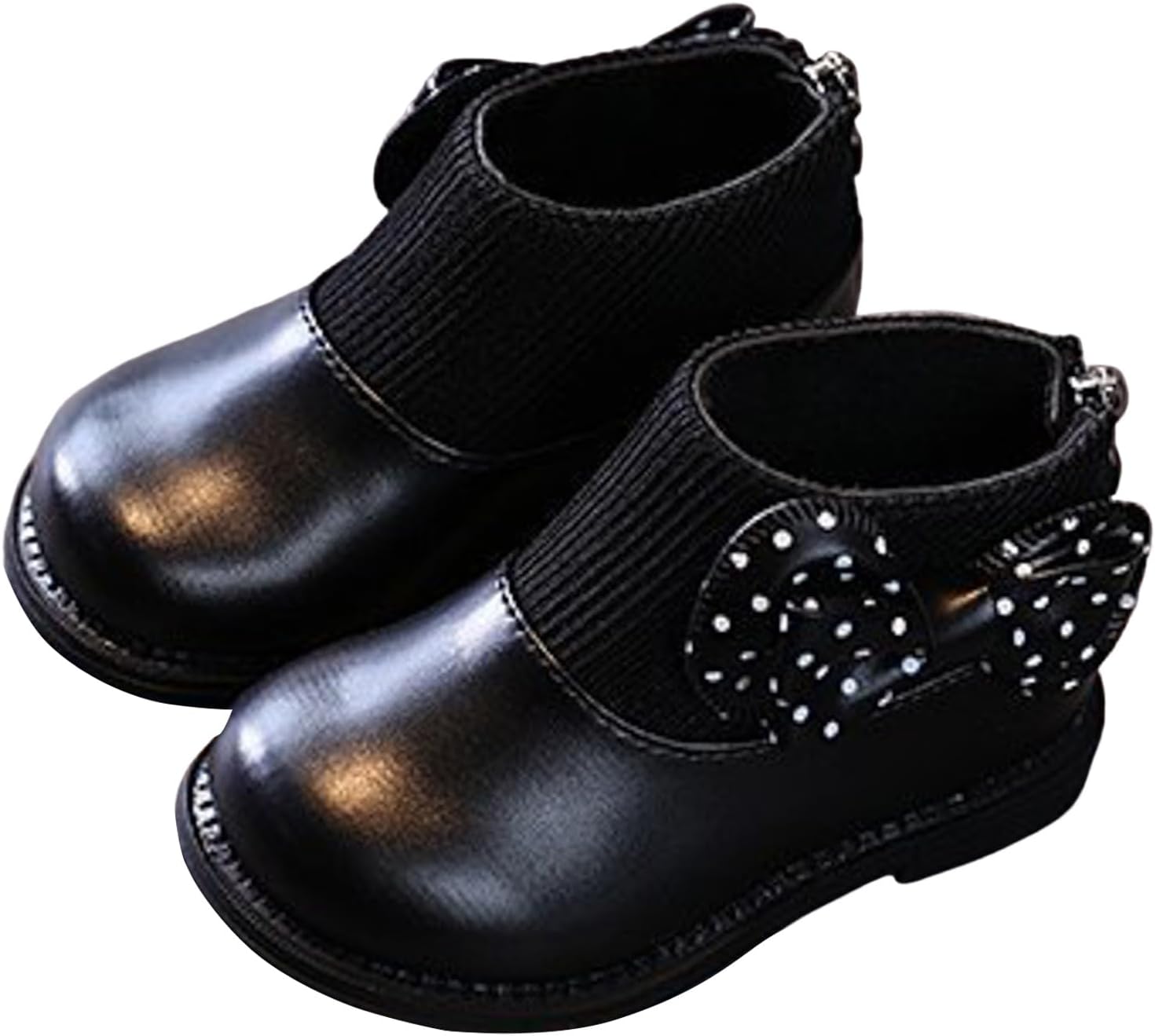 Детские милые ботильоны с бантиком, с круглым носком, кожаные с вязаной манжетой, на низком каблуке, нарядные короткие ботиночки для малышей и детей постарше Generic, Black
Детские милые ботильоны с бантиком, с круглым носком, кожаные с вязаной манжетой, на низком каблуке, нарядные короткие ботиночки для малышей и детей постарше Generic, Black