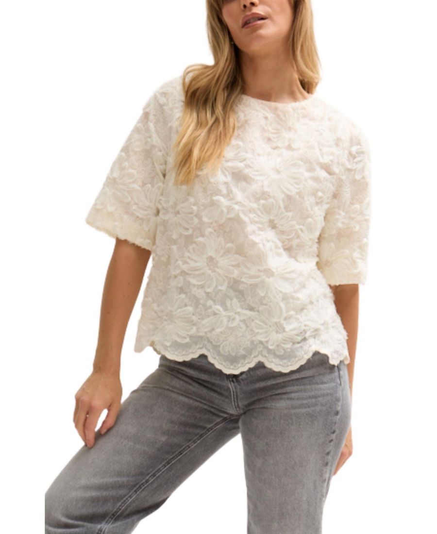 Женская блузка с фестончатым краем и отделкой из лент с узором Лотос Lily and Lionel London, Natural
Женская блузка с фестончатым краем и отделкой из лент с узором Лотос Lily and Lionel London, Natural