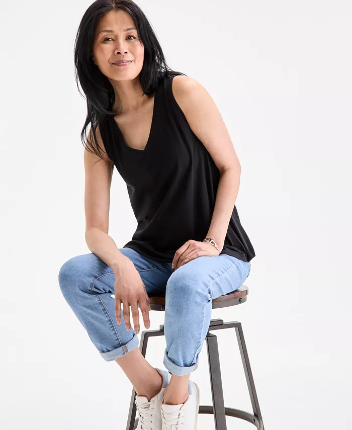 Женский топ с V-образным вырезом Style & Co, черный
Женский топ с V-образным вырезом Style & Co, черный