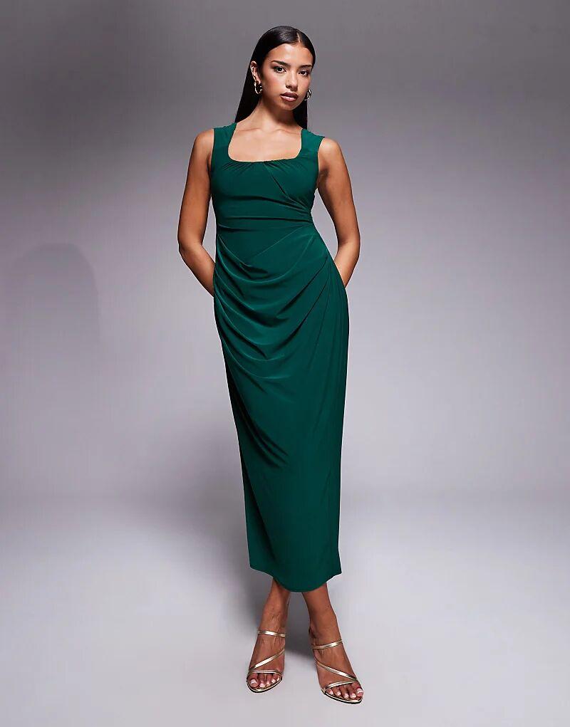 Платье миди ASOS DESIGN с фигурным вырезом, широкими бретелями и драпированной юбкой зеленого цвета
Платье миди ASOS DESIGN с фигурным вырезом, широкими бретелями и драпированной юбкой зеленого цвета