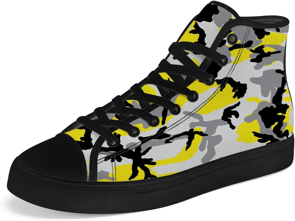 Кеды Chebing с высоким верхом желтого камуфляжа, тканевые кроссовки с высокой посадкой, шнуровка, повседневная обувь, подарок для мужчин и женщин
Кеды Chebing с высоким верхом желтого камуфляжа, тканевые кроссовки с высокой посадкой, шнуровка, повседневная обувь, подарок для мужчин и женщин