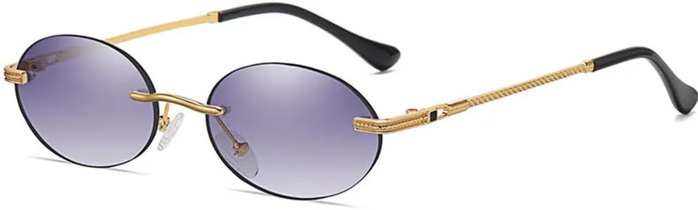 Модные овальные солнцезащитные очки, маленькие без оправы, для женщин и мужчин, металлические солнцезащитные очки с защитой от УФ-излучения UV400 PRSTNN, C2
Модные овальные солнцезащитные очки, маленькие без оправы, для женщин и мужчин, металлические солнцезащитные очки с защитой от УФ-излучения UV400 PRSTNN, C2