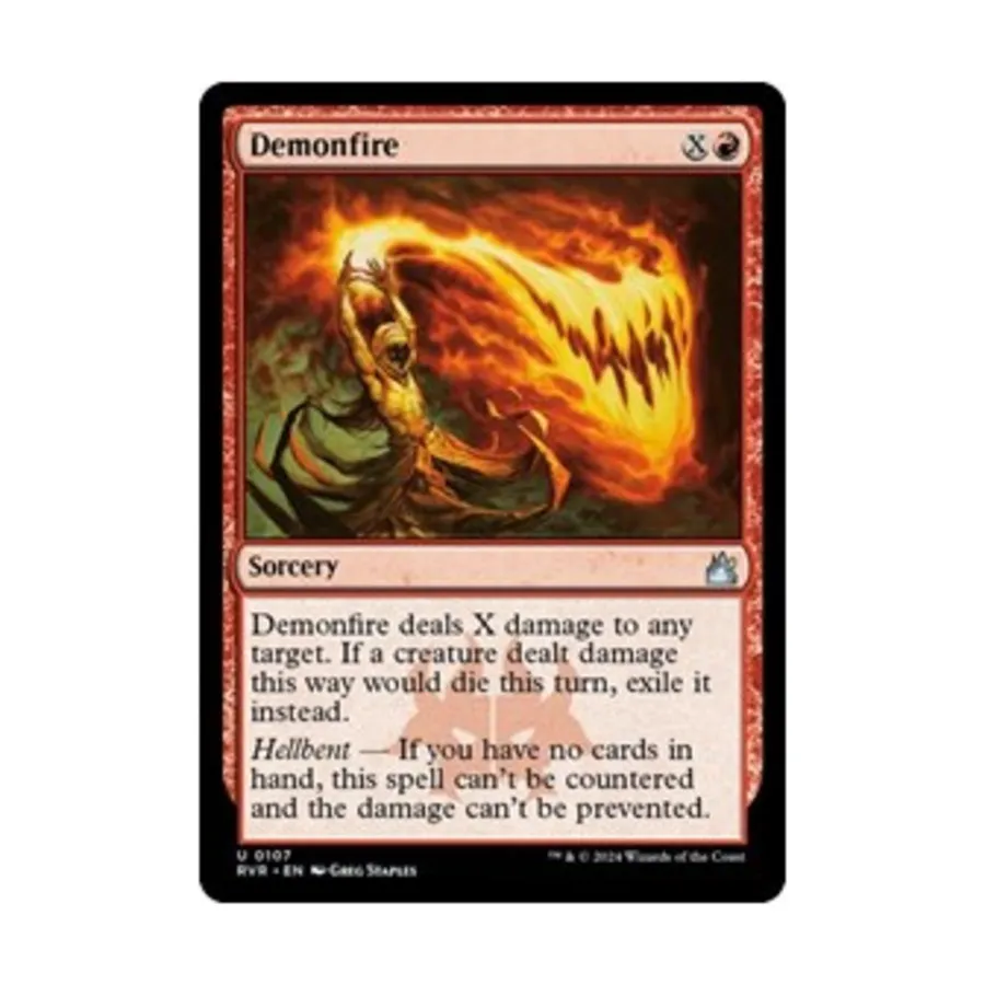 CCG Демонический огонь (U), MTG - Ravnica Remastered
CCG Демонический огонь (U), MTG - Ravnica Remastered