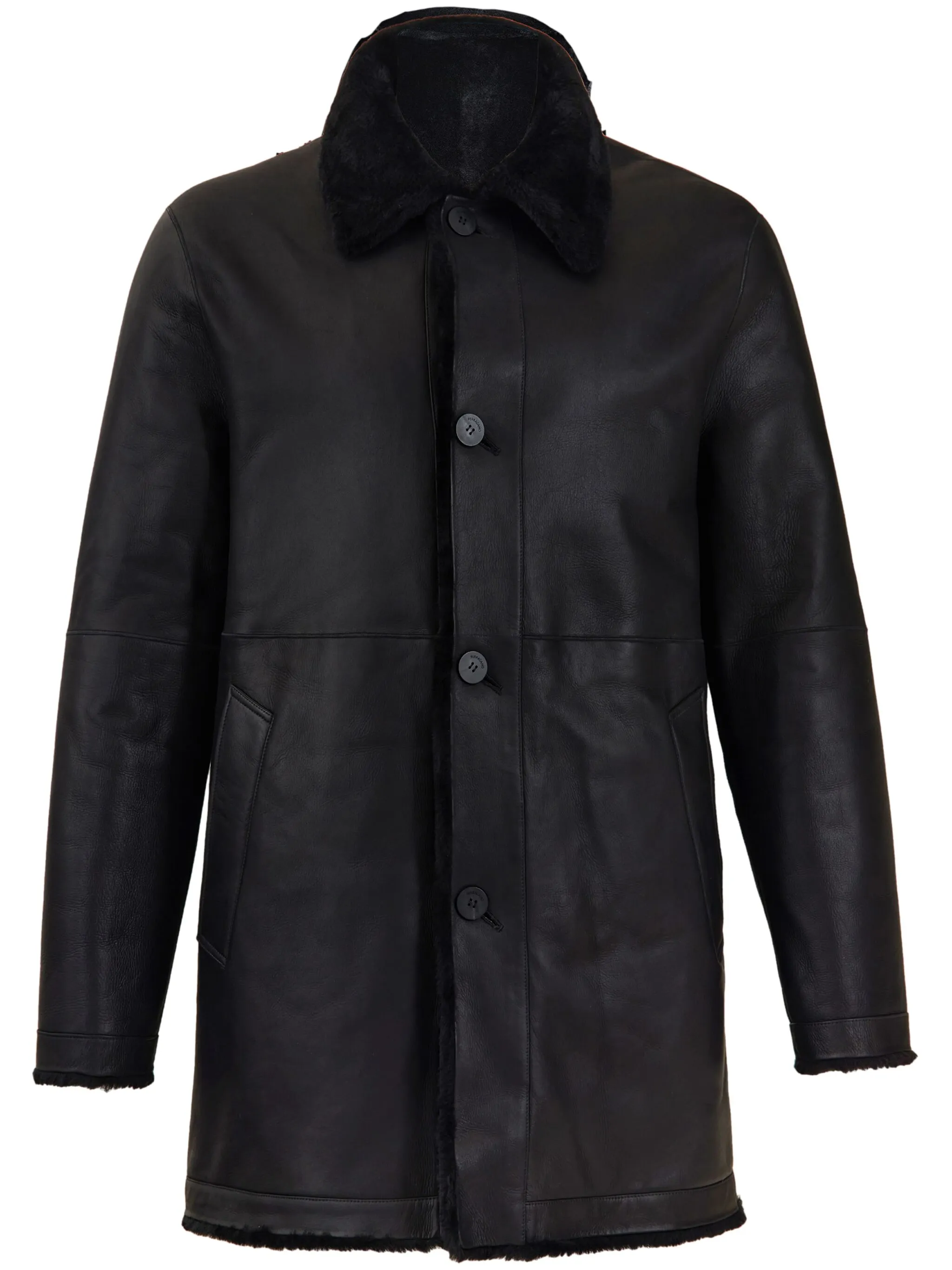 Пальто с меховым воротником Ferragamo, черный
Пальто с меховым воротником Ferragamo, черный