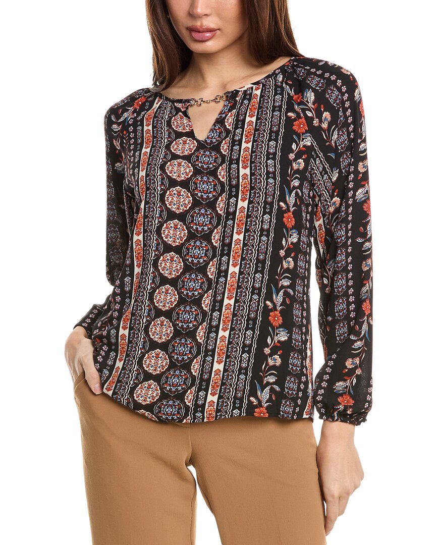 Блузка T Tahari с разрезом на шее, черный
Блузка T Tahari с разрезом на шее, черный