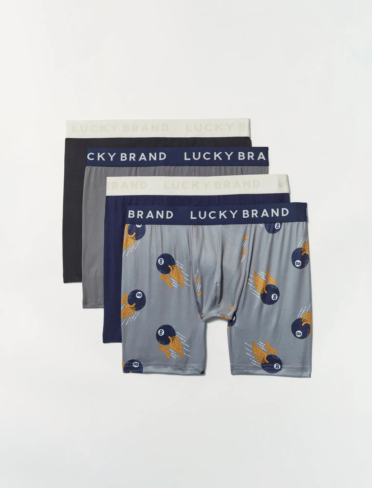 Комплект из 4 мягких трусов-боксеров Lucky Brand Essential, мультиколор
Комплект из 4 мягких трусов-боксеров Lucky Brand Essential, мультиколор