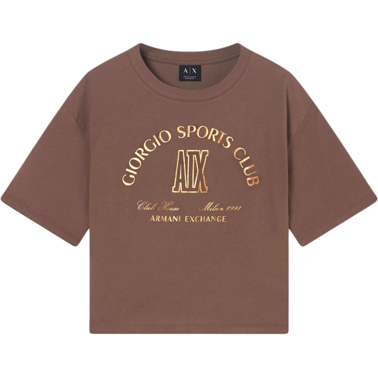 Футболка с рукавом дроп-шоулдер AE для женщин ARMANI EXCHANGE, коричневый
Футболка с рукавом дроп-шоулдер AE для женщин ARMANI EXCHANGE, коричневый