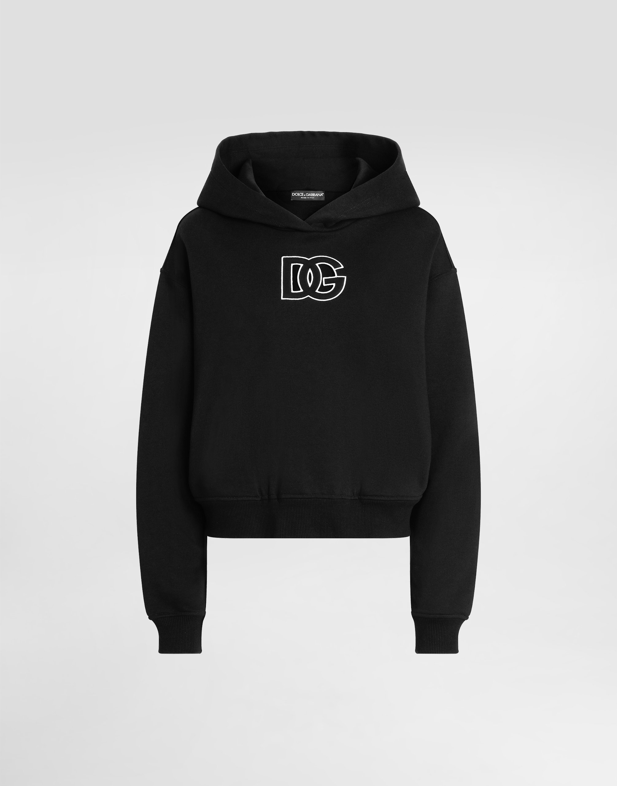 Хлопковый свитшот с вышивкой dg Dolce & Gabbana, черный
Хлопковый свитшот с вышивкой dg Dolce & Gabbana, черный