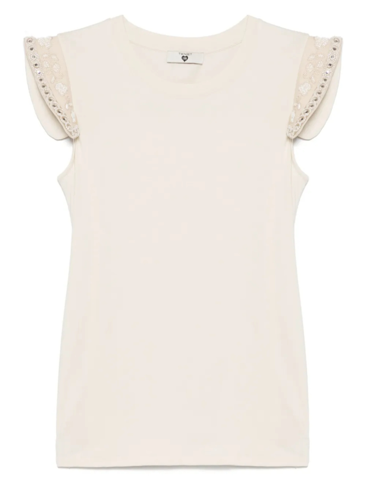 Футболка с отделкой бисером TWINSET, нейтральный
Футболка с отделкой бисером TWINSET, нейтральный