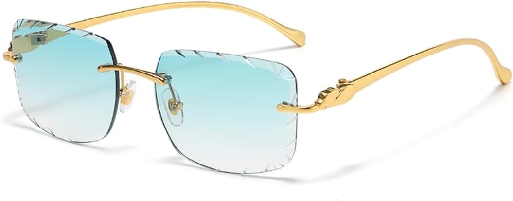 Солнцезащитные очки без оправы с хромированными линзами для мужчин и женщин, металлическая оправа с рисунком головы леопарда, ретро-стиль, защита от УФ-излучения UV400, для путешествий TVTBBVV, Green C5
Солнцезащитные очки без оправы с хромированными линзами для мужчин и женщин, металлическая оправа с рисунком головы леопарда, ретро-стиль, защита от УФ-излучения UV400, для путешествий TVTBBVV, Green C5