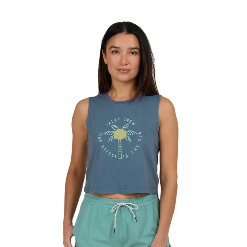 Футболка без рукавов Salty Crew Queen palm cropped, синий
Футболка без рукавов Salty Crew Queen palm cropped, синий