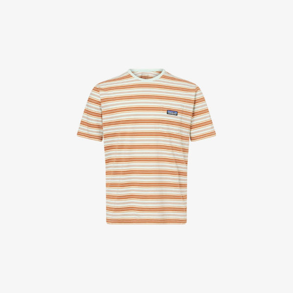 Футболка Patagonia из хлопкового джерси с полосками и карманом, зеленый
Футболка Patagonia из хлопкового джерси с полосками и карманом, зеленый