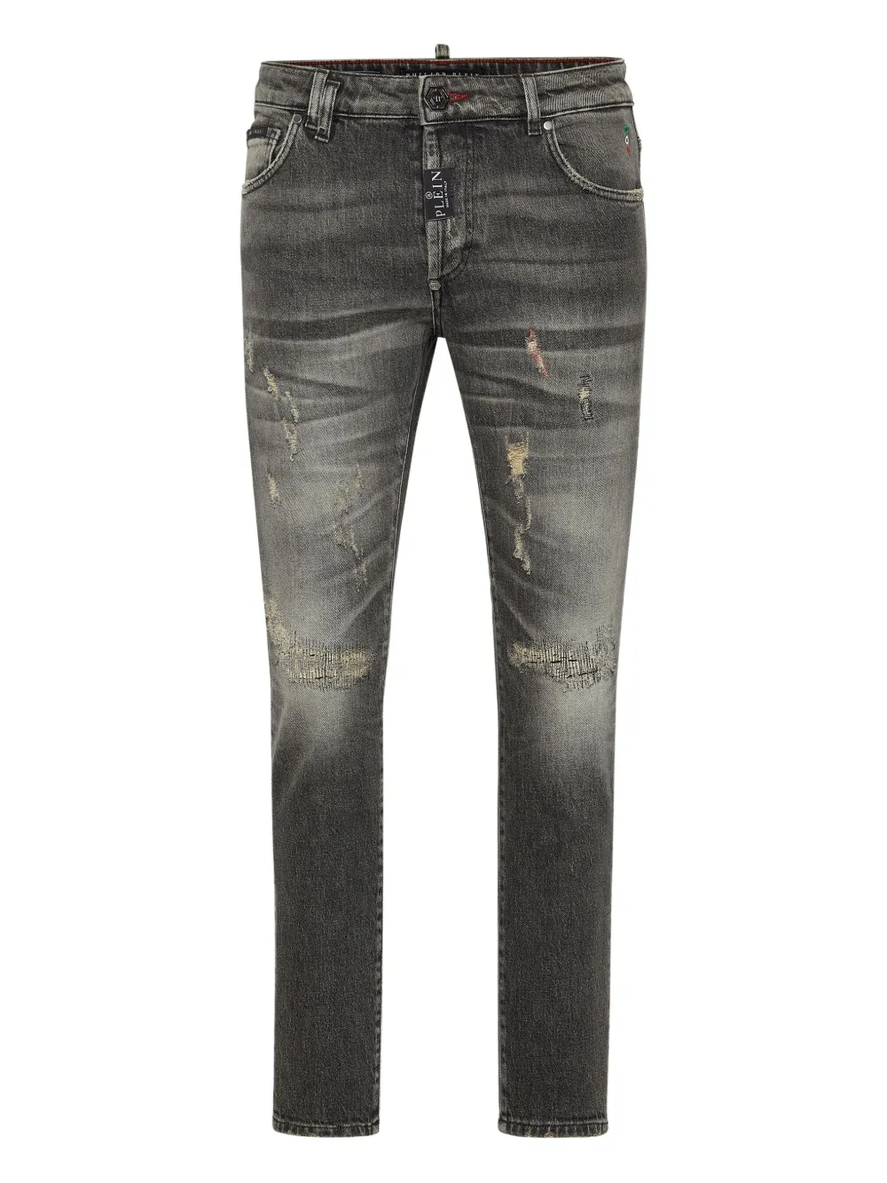 Рваные узкие джинсы Philipp Plein, серый
Рваные узкие джинсы Philipp Plein, серый