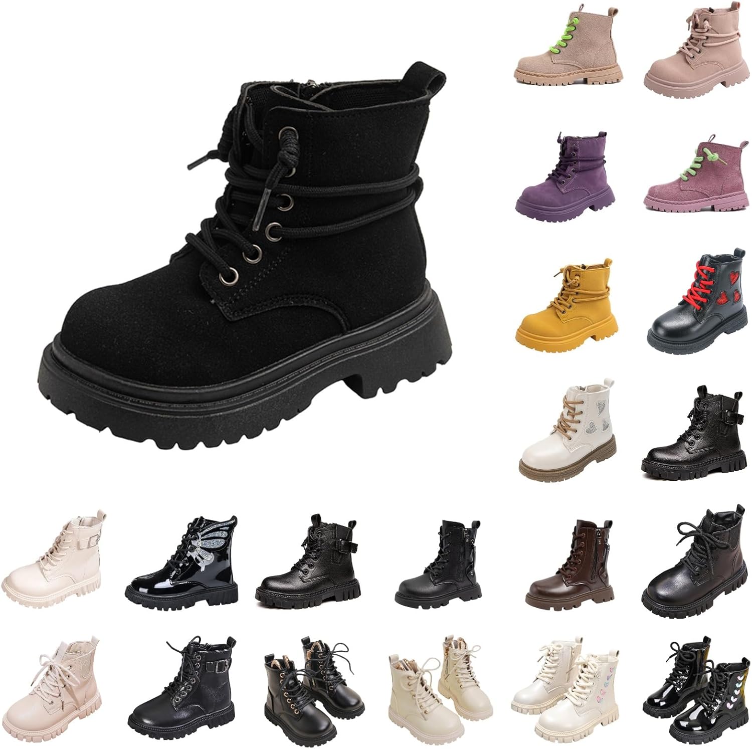 Детские ботинки на шнуровке с боковой молнией, замшевые, однотонные, с нескользящей подошвой, квадратный носок, для осени и зимы, теплые, мягкая рифленая подошва, для детей 2-12 лет Generic, #01 Black
Детские ботинки на шнуровке с боковой молнией, замшевые, однотонные, с нескользящей подошвой, квадратный носок, для осени и зимы, теплые, мягкая рифленая подошва, для детей 2-12 лет Generic, #01 Black