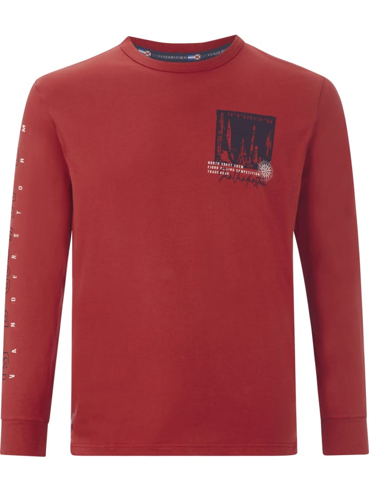 Лонгслив Jan Vanderstorm, красный 
Лонгслив Jan Vanderstorm, красный