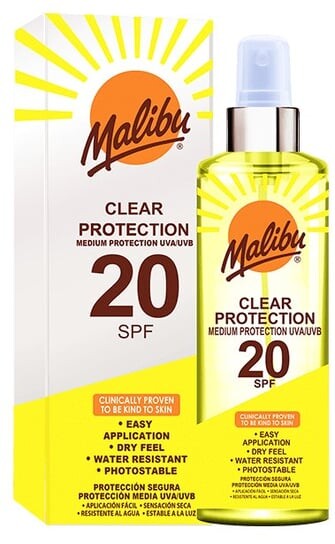 Прозрачный защитный спрей SPF20 Malibu, Clear Protection
Прозрачный защитный спрей SPF20 Malibu, Clear Protection