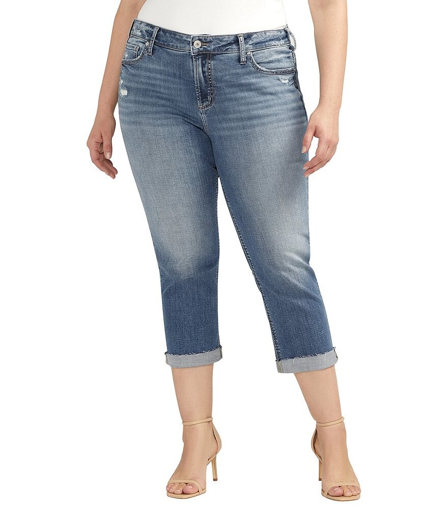 Silver Jeans Co. Джинсы-капри размера плюс Elyse Mid Ride Luxe Stretch с необработанным подвернутым краем, синий
Silver Jeans Co. Джинсы-капри размера плюс Elyse Mid Ride Luxe Stretch с необработанным подвернутым краем, синий