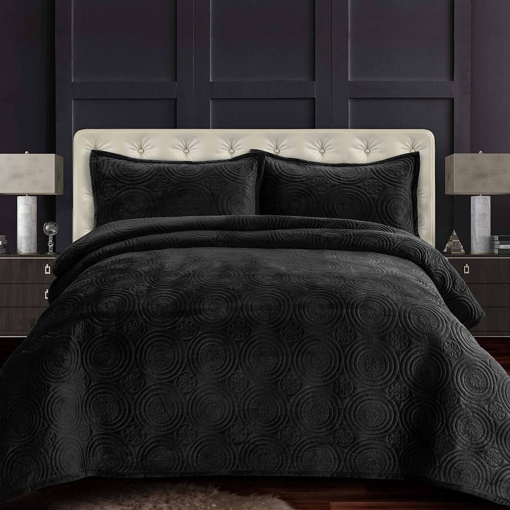 Большой бархатный комплект одеял Tribeca Living Capri Medallion, цвет Steel Gray
Большой бархатный комплект одеял Tribeca Living Capri Medallion, цвет Steel Gray