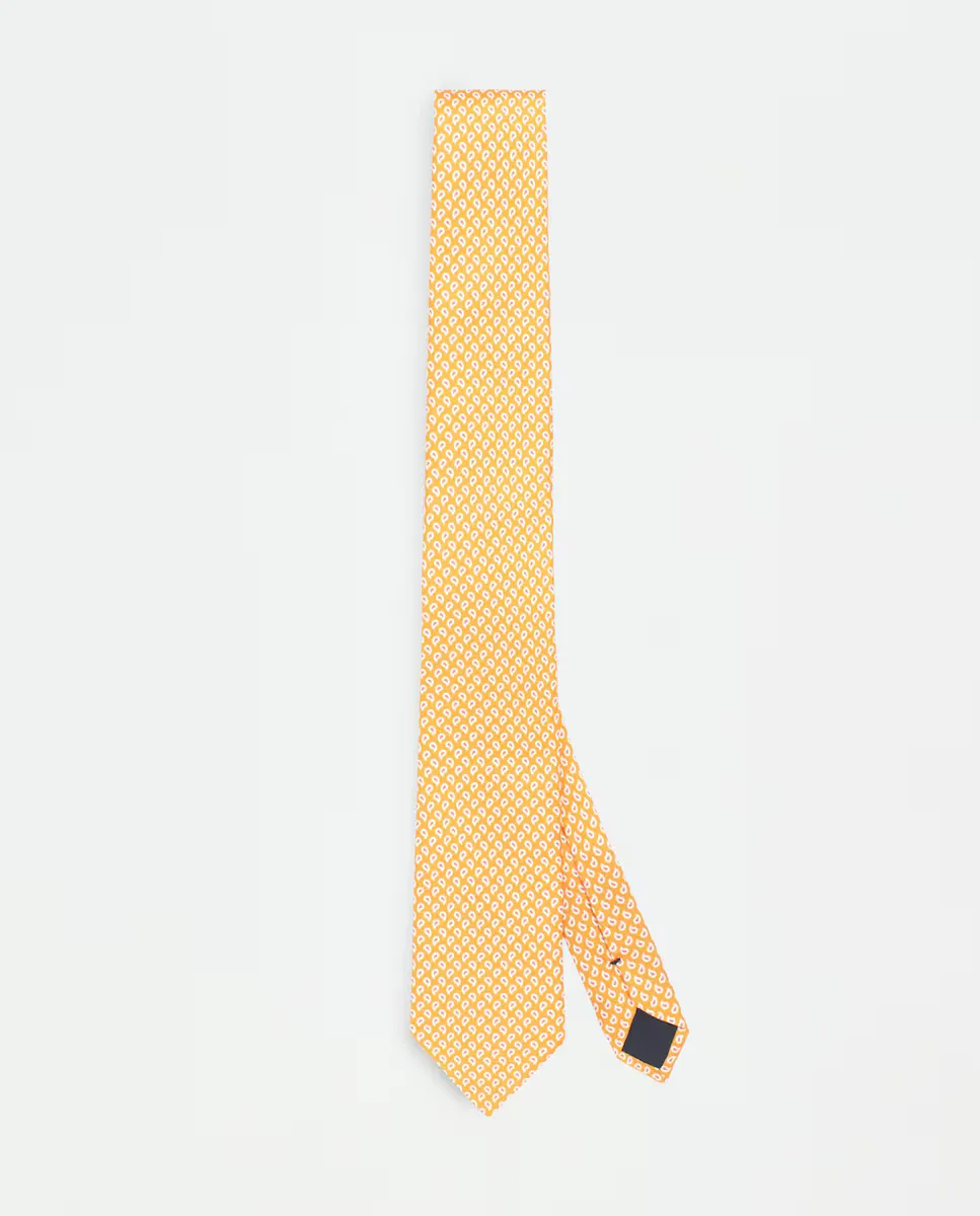 Мужской галстук из шёлкового твила с принтом Mirto, оранжевый
Мужской галстук из шёлкового твила с принтом Mirto, оранжевый