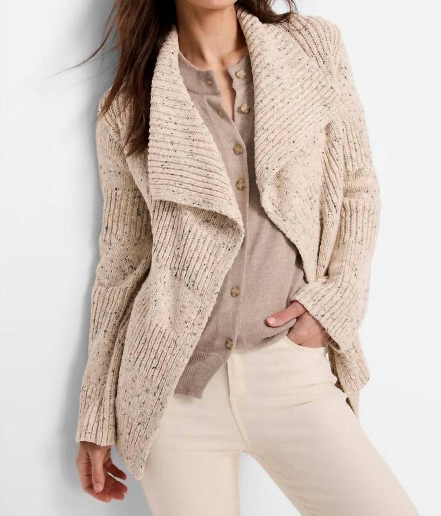 Кардиган из текстурированного твида в нейтральном миксе Nic + Zoe, цвет neutral mix
Кардиган из текстурированного твида в нейтральном миксе Nic + Zoe, цвет neutral mix