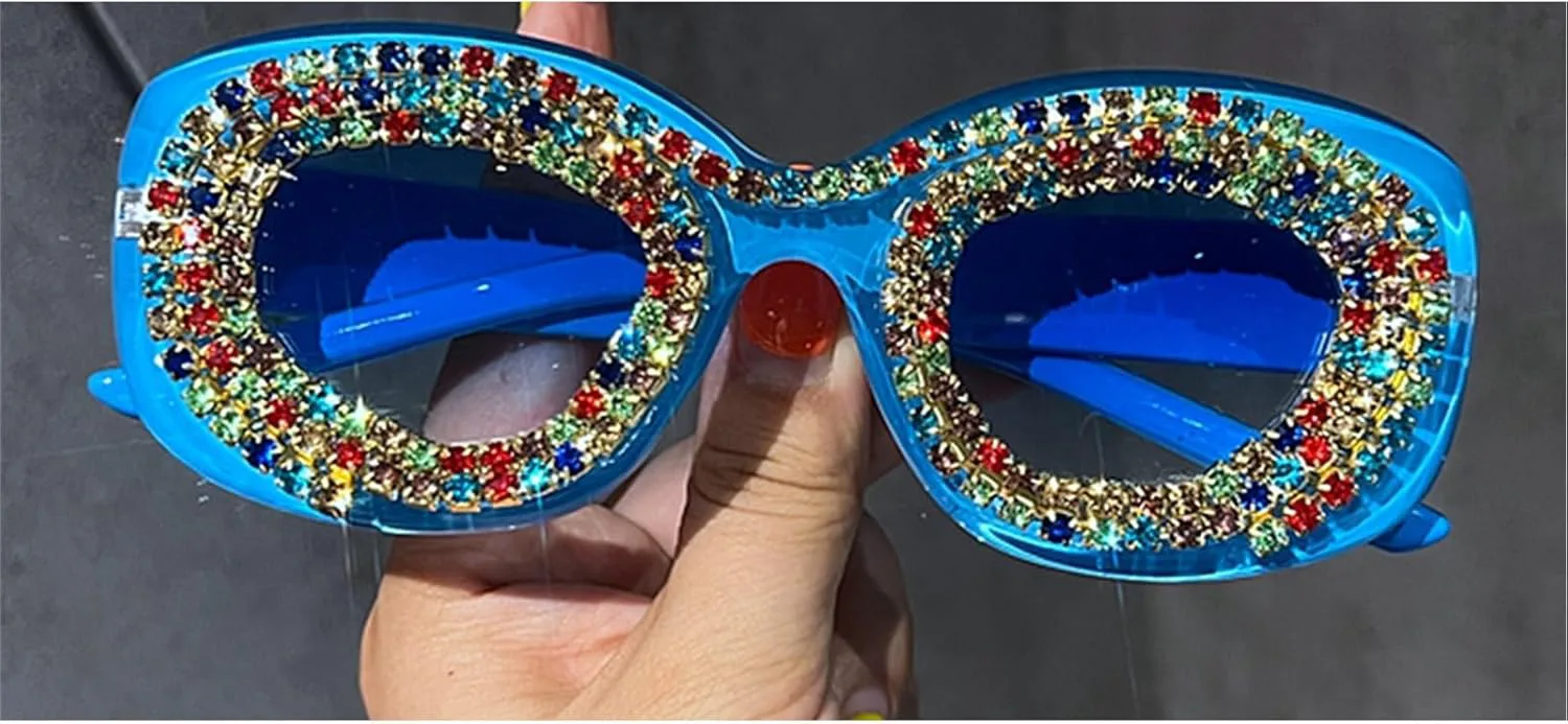 Солнцезащитные очки Willochra с круглыми стразами для женщин, модные, роскошные, с крупными блестками, бриллиантовые, стильные, для вечеринок, 2pcs-black&blue
Солнцезащитные очки Willochra с круглыми стразами для женщин, модные, роскошные, с крупными блестками, бриллиантовые, стильные, для вечеринок, 2pcs-black&blue