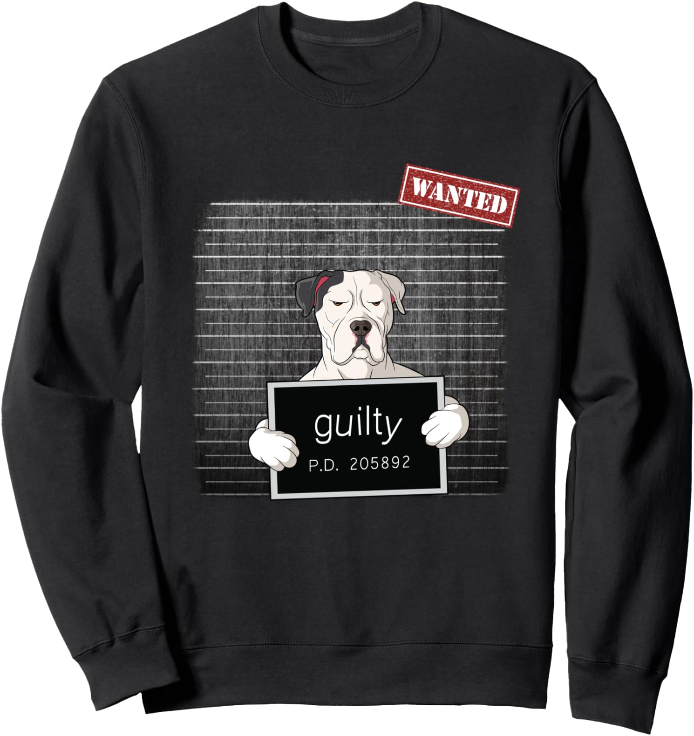 Толстовка с изображением американского бульдога и надписью Guilty Dog, черная Bad Dog Mugshot American Bulldog
Толстовка с изображением американского бульдога и надписью Guilty Dog, черная Bad Dog Mugshot American Bulldog