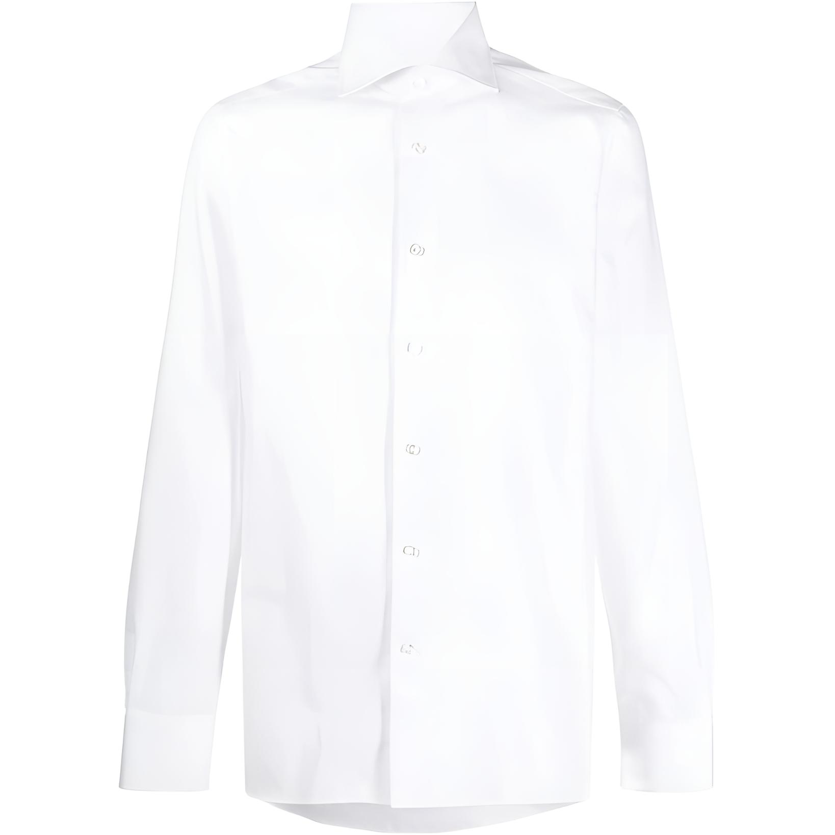 Хлопковая рубашка с отложным воротником Ermenegildo Zegna, белый
Хлопковая рубашка с отложным воротником Ermenegildo Zegna, белый