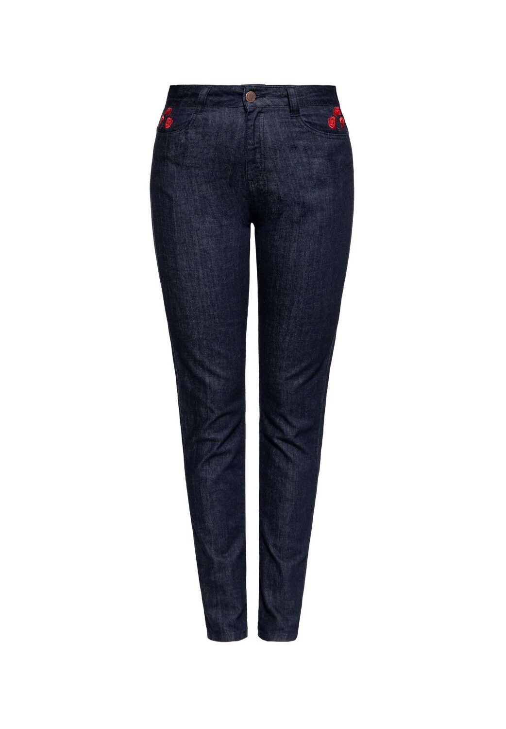 Джинсы узкого кроя с контрастной цветочной вышивкой в виде роз в западном стиле Roses QUEEN KEROSIN, цвет Denim
Джинсы узкого кроя с контрастной цветочной вышивкой в виде роз в западном стиле Roses QUEEN KEROSIN, цвет Denim