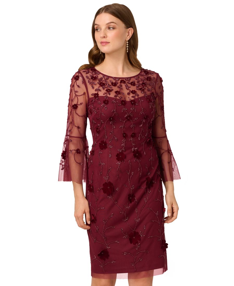 Женское бархатное платье-футляр с бисером и вырезом-лодочкой Adrianna Papell, Mahogany
Женское бархатное платье-футляр с бисером и вырезом-лодочкой Adrianna Papell, Mahogany