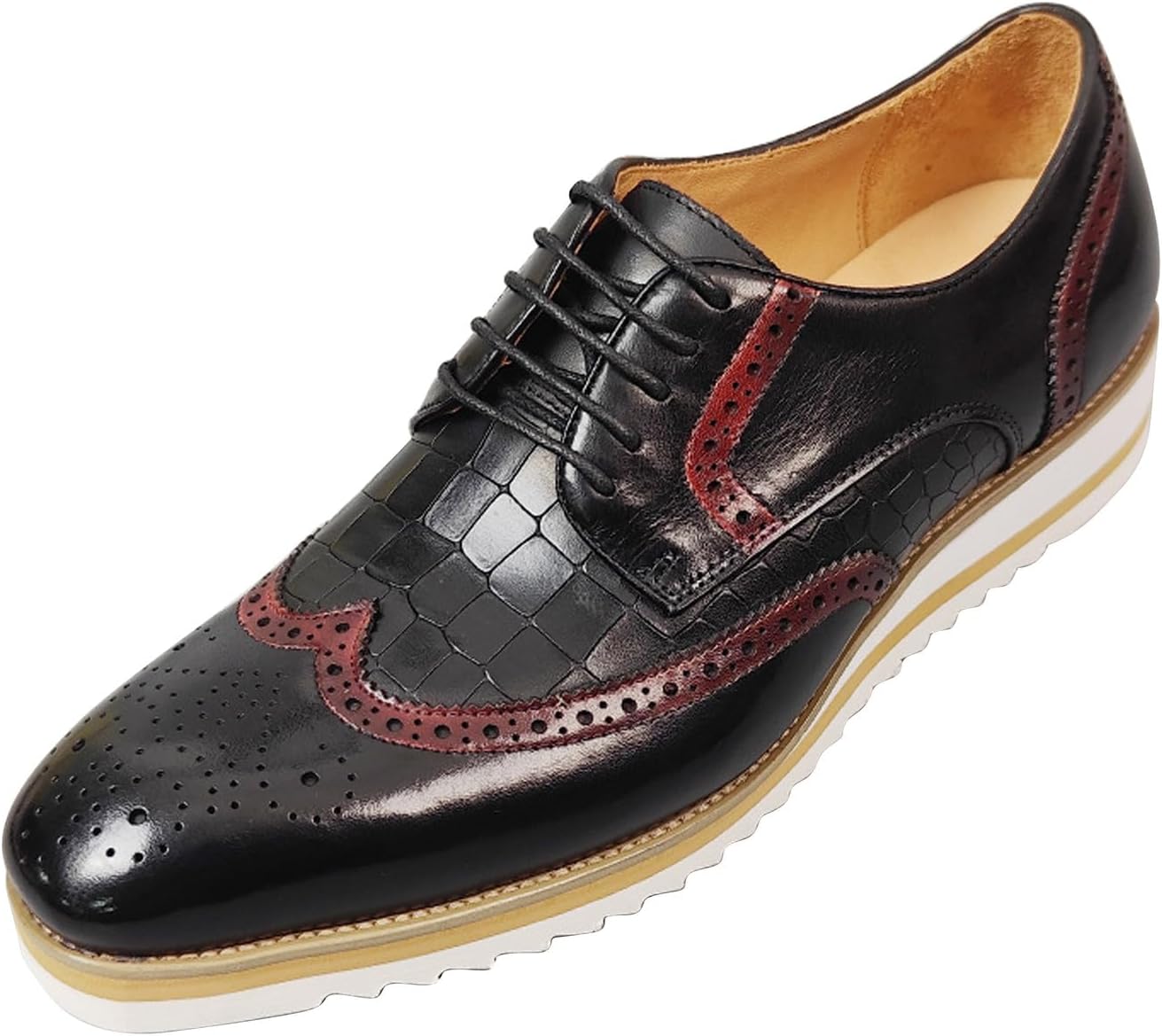 Мужские деловые туфли Santimon из натуральной кожи с крылышками и оксфордской шнуровкой - элегантная обувь для бизнеса и костюмов с ультракомфортной стелькой, идеальна для свадеб и офиса, черный
Мужские деловые туфли Santimon из натуральной кожи с крылышками и оксфордской шнуровкой - элегантная обувь для бизнеса и костюмов с ультракомфортной стелькой, идеальна для свадеб и офиса, черный