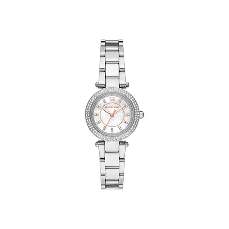 Michael Kors Наручные часы PARKER Collection, кварцевый механизм, ремешок из нержавеющей стали, белый циферблат, женская модель MK6932
Michael Kors Наручные часы PARKER Collection, кварцевый механизм, ремешок из нержавеющей стали, белый циферблат, женская модель MK6932