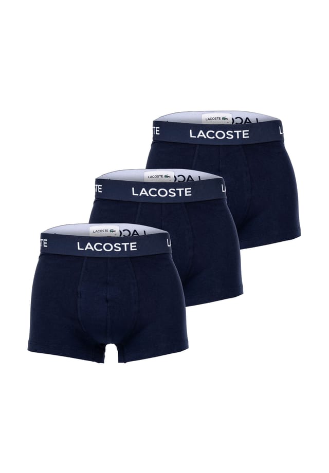 Комплект из 3 трусов-боксеров - повседневные хлопковые эластичные шорты с логотипом на поясе Lacoste, синий
Комплект из 3 трусов-боксеров - повседневные хлопковые эластичные шорты с логотипом на поясе Lacoste, синий