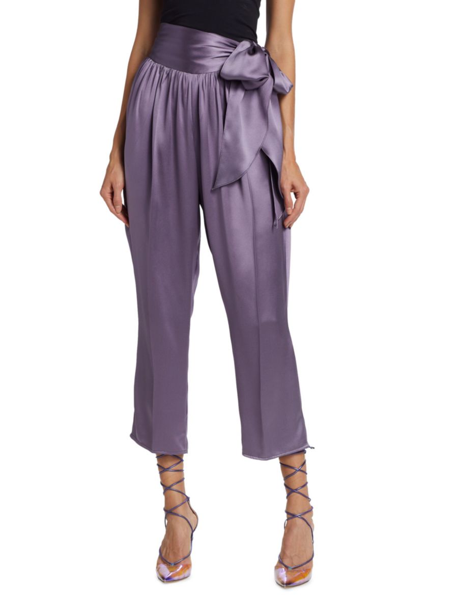 Укороченные атласные шелковые брюки Blue's Frederick Anderson, цвет Lavender
Укороченные атласные шелковые брюки Blue's Frederick Anderson, цвет Lavender