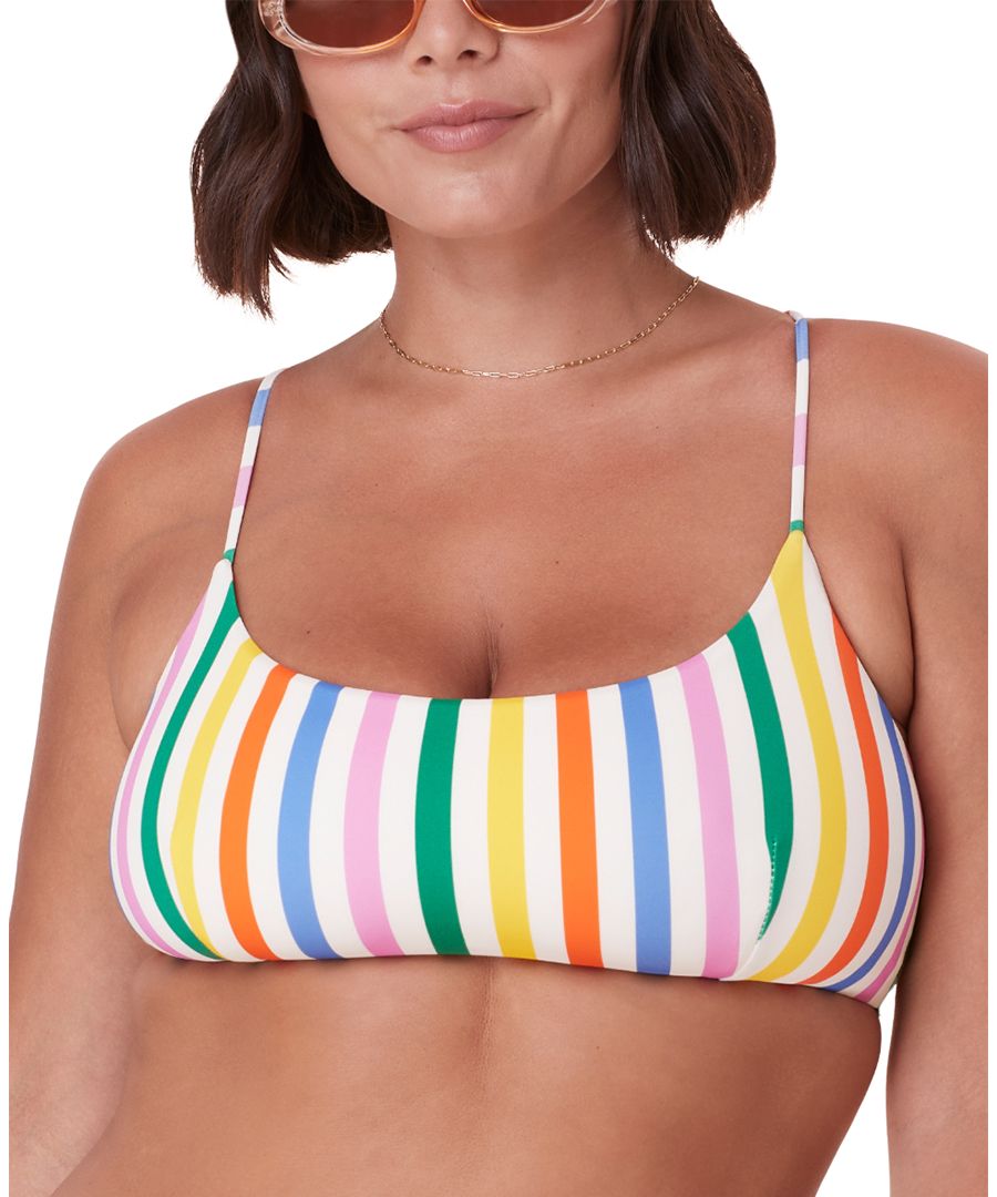 Женский бикини-топ в полоску Фиджи Andie, Rainbow Stripe
Женский бикини-топ в полоску Фиджи Andie, Rainbow Stripe