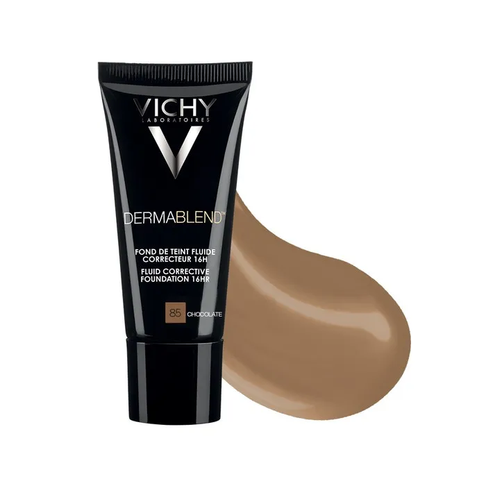 Vichy Dermablend Fluid Foundation Corrector 16ч 85 Шоколад 30 мл 
Vichy Dermablend Fluid Foundation Corrector 16ч 85 Шоколад 30 мл
