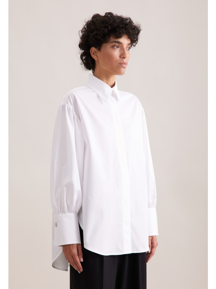 Белая блузка-рубашка свободного кроя Seidensticker
Белая блузка-рубашка свободного кроя Seidensticker