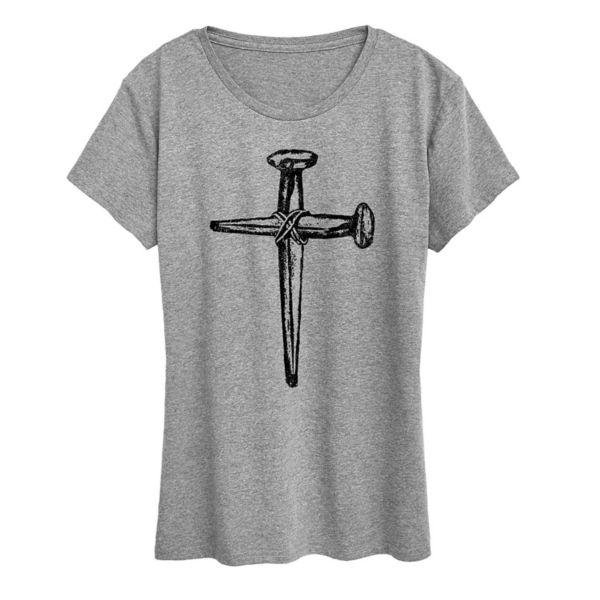 Женская футболка с графическим рисунком креста из гвоздей Unbranded, серый
Женская футболка с графическим рисунком креста из гвоздей Unbranded, серый