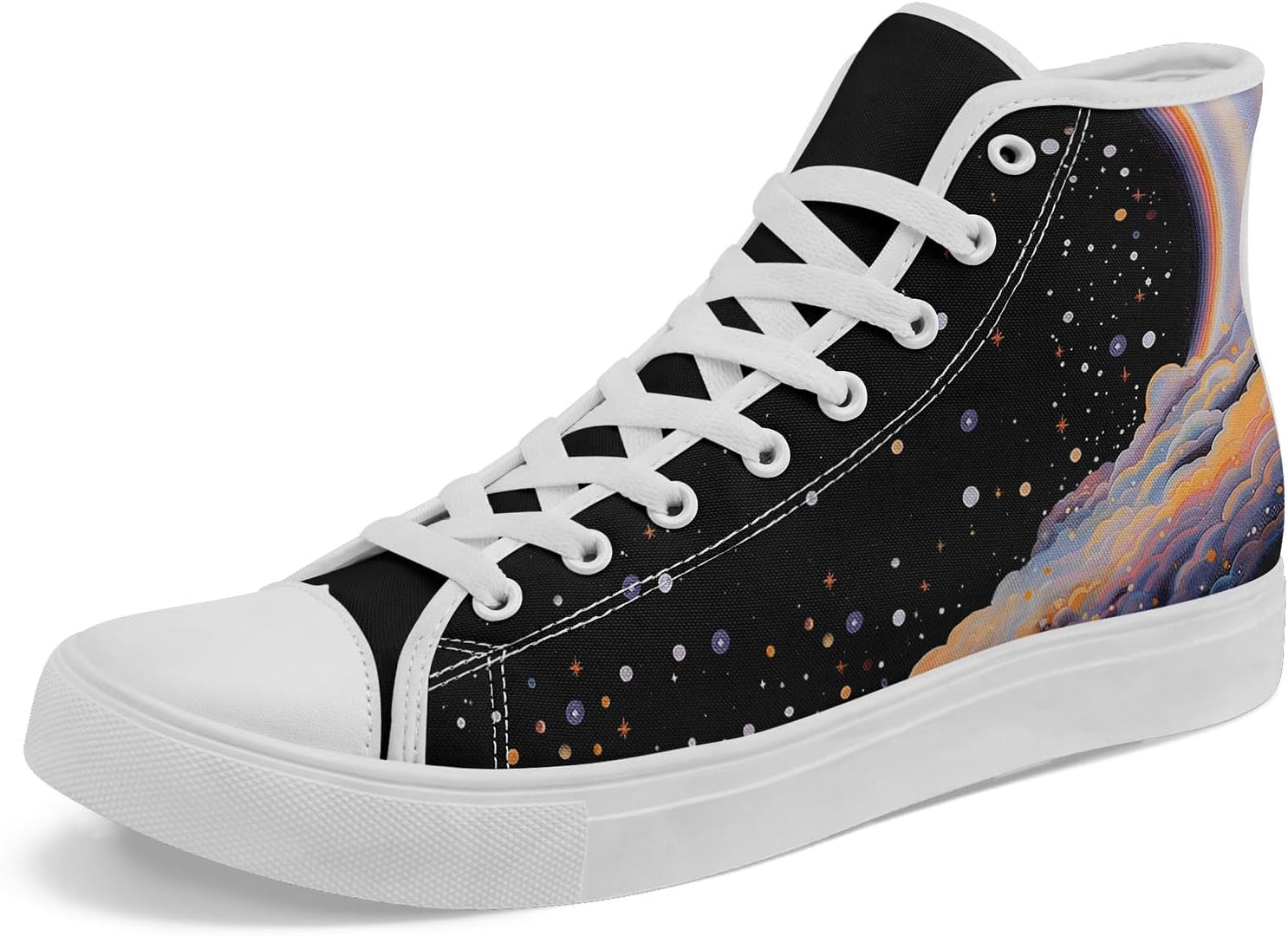 Высокие кеды AWSOLE из холщовой ткани для мужчин и женщин, модные, дышащие, на шнуровке, удобные, стильные кроссовки с рисунком звезд и луны, белый/синий
Высокие кеды AWSOLE из холщовой ткани для мужчин и женщин, модные, дышащие, на шнуровке, удобные, стильные кроссовки с рисунком звезд и луны, белый/синий