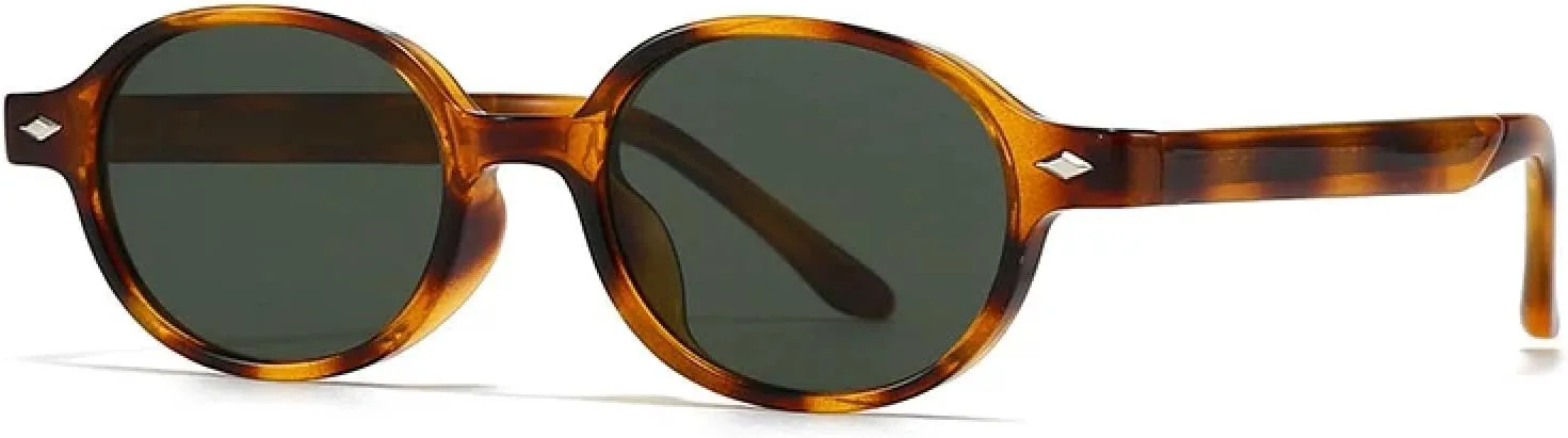 Ретро маленькие овальные солнцезащитные очки для женщин, защита от УФ-излучения UV400, модные солнцезащитные очки для мужчин с заклепками generic, Amber Dark Green
Ретро маленькие овальные солнцезащитные очки для женщин, защита от УФ-излучения UV400, модные солнцезащитные очки для мужчин с заклепками generic, Amber Dark Green